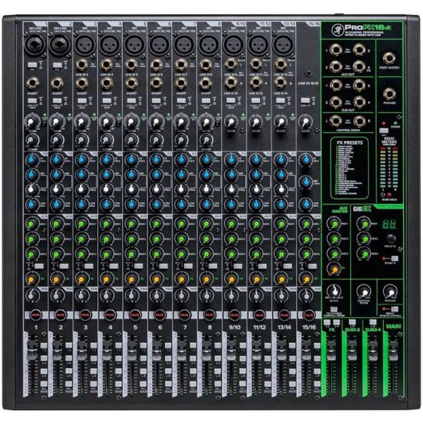 PROFX16V3 16-канальный микшер с процессором эффектов и USB. MACKIE