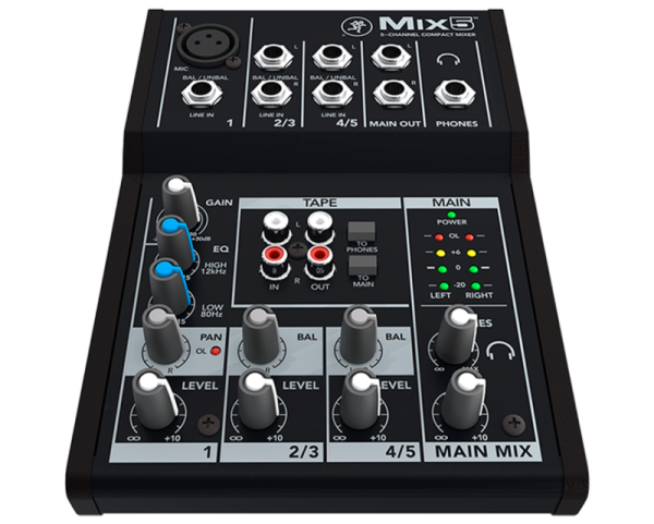Mix5 Компактный 5-канальный  микшерный пульт. MACKIE