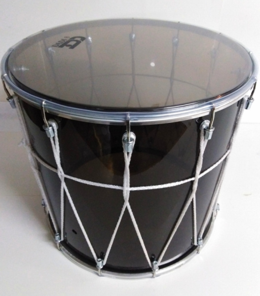 BKA-14Opv Барабан кавказский 14", акрил, 34х36см, с верёвкой, черный, Мастерская Бехтеревых