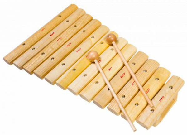 FX-12N Ксилофон (12 нот), цвет натуральный, 2 палочки. FLIGHT