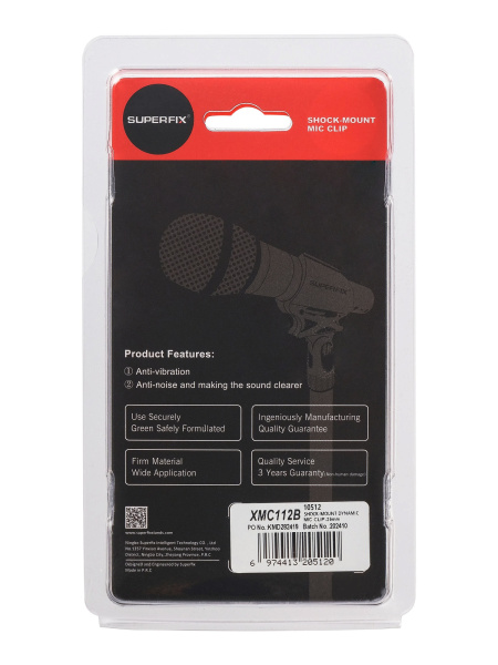 XMC112B Держатель микрофона, 24-34мм, Superfix