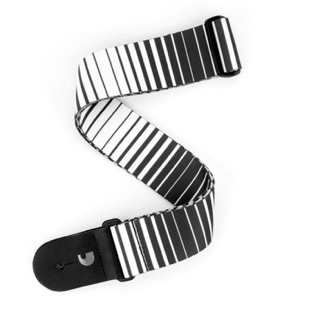 P20S1508 Rock Ремень для гитары, рисунок «Optical Stripes», белый, Planet Waves