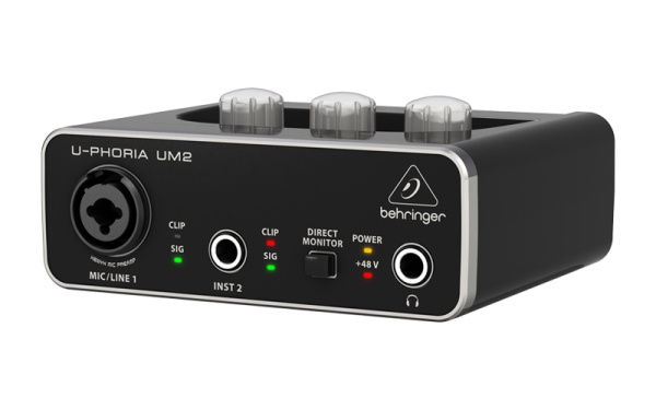 UM2 U-PHORIA Внешняя звуковая карта USB для записи и воспроизведения звука на компьютере. Behringer
