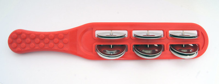 FLT-G16-2R Бубенцы плоские на пластиковой красной ручке, 6 пар, Fleet