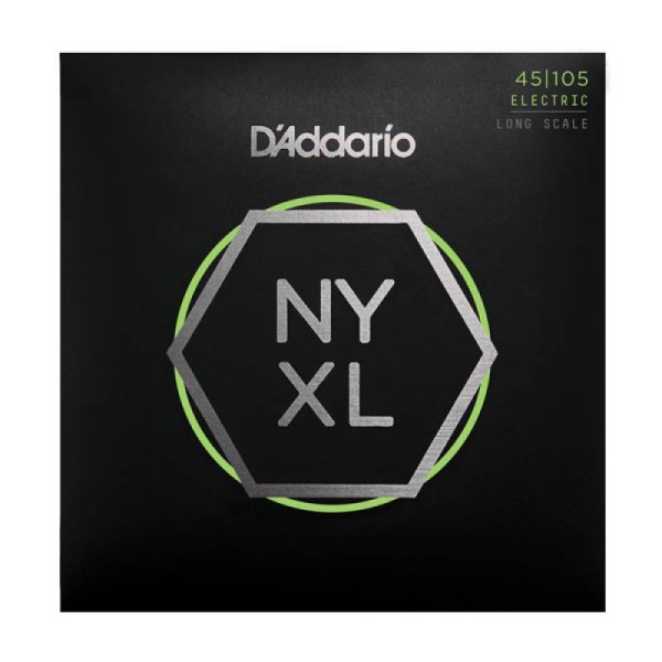NYXL45105 струны для 4-струнной бас-гитары, калибр 45-105. D'ADDARIO