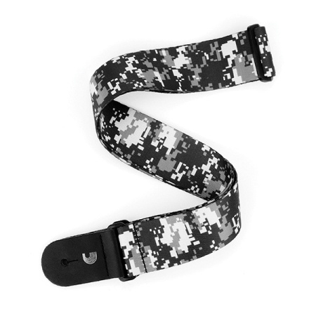 P20S1501 Americana Ремень для гитары, рисунок «Digital Camo», черный, Planet Waves