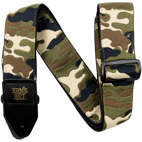 P05439 Ремень Vintage Camo Jacquard, полипропилен, кожаные нашивки. ERNIE BALL