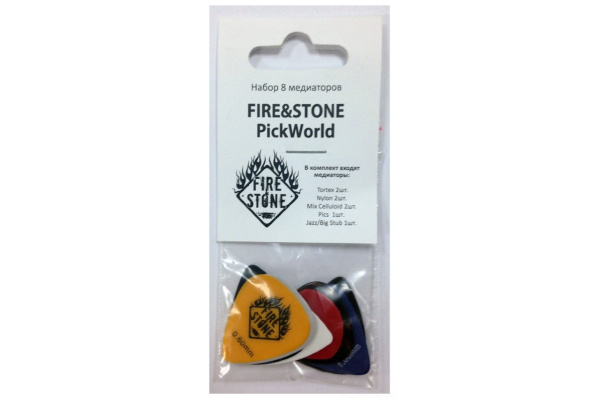 (TDN) Fire&Stone PickWorld набор медиаторов 8шт.