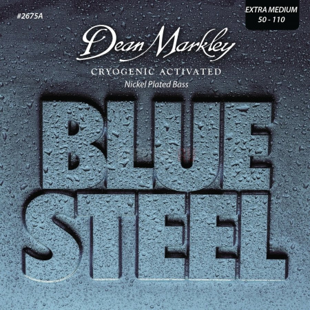 DM2675A Blue Steel NPS Комплект струн для бас-гитары, никелированные, 50-110, Dean Markley