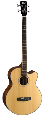 AB850F-NAT-BAG Acoustic Bass Series Электроакустическая бас-гитара с вырезом, чехол в комплекте,Cort