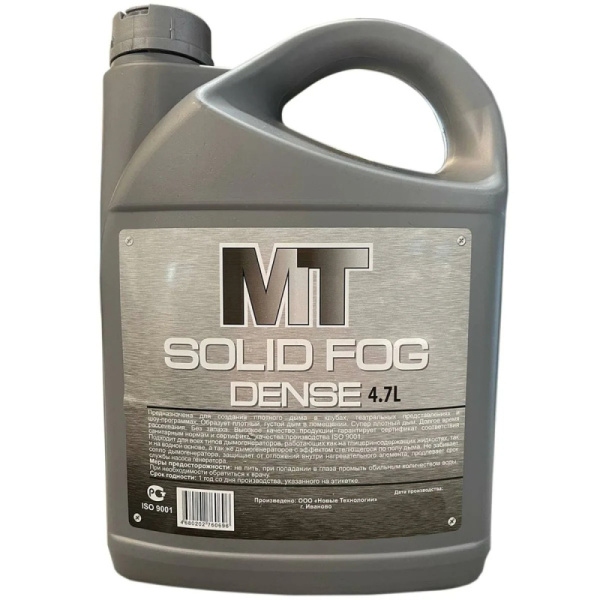 MT-Dense Solid Fog Жидкость густой плотности для генераторов дыма ( 4,7л.), MT