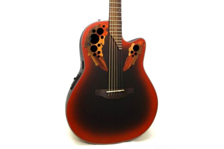 (TDN) Ovation CE44-RRB Celebrity Elite Mid Cutaway Reversed Redburst электроакустическая гитара