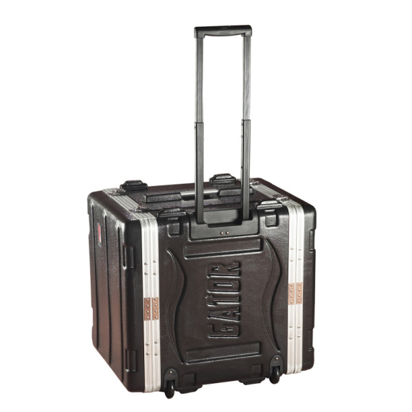 GRR-10L рэковый кейс на 10U, стальные рельсы, глубина 19', на колесах, пластик. GATOR