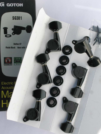 SG381 07 CB 3+3 колки, Cosmo black. Gotoh (Made in Japan)