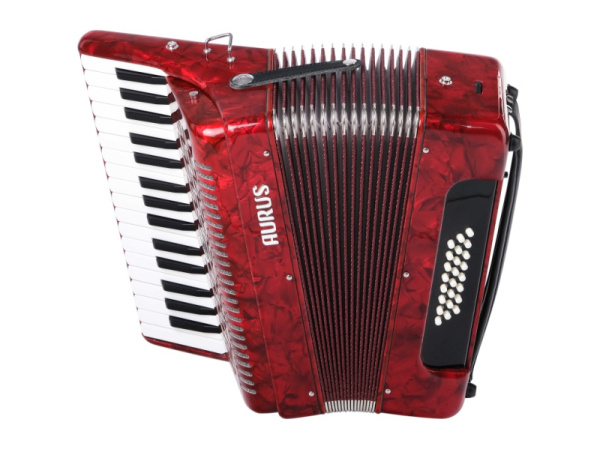 JH2019-R Аккордеон 32/24, красный, с футляром, AurusJH2019-R Аккордеон 32/24, красный, с футляром, A