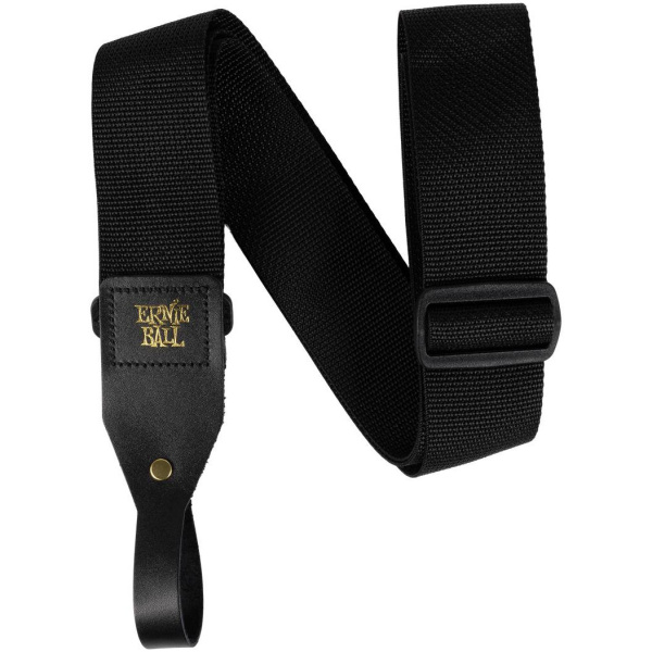 P05365 гитарный ремень полипропилен для акустики, черный. ERNIE BALL
