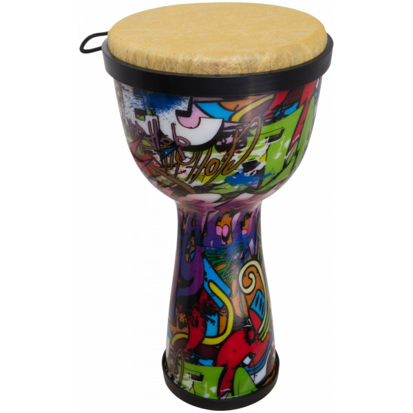 DPC-10 HOP джембе, пластик, 10'(25см)-20'(50см), граффити. TERRIS