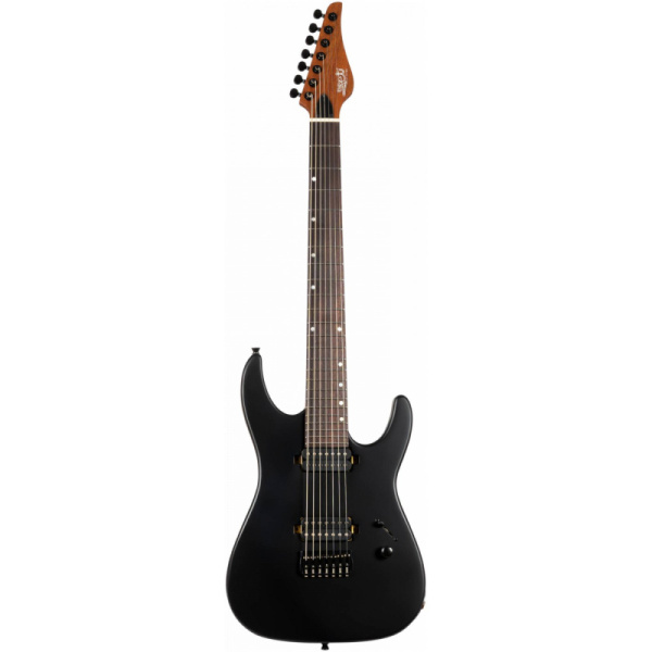 JS-507 BK Электрогитара, 7 струн, Superstrat, красное дерево, 24 лада, HH, 1V, JET
