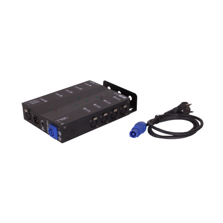 DMXS8S сплиттер DMX сигнала, 8 отдельных выходов + 1 линк, переключатель на 120 Ом, INVOLIGHT