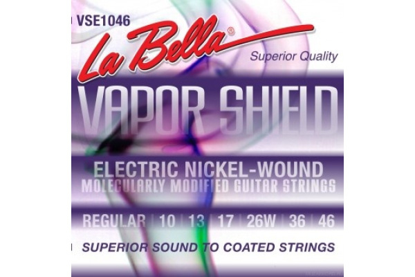 (TDN) La Bella VSE1046 Vapor Shield 10-46 комплект струн для электрогитары, никелированные, Regular, 10-46