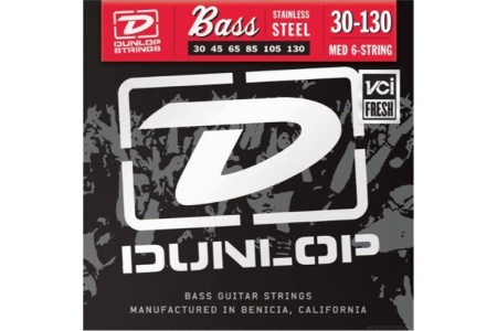 (TDN) Dunlop DBS Stainless Steel Bass Medium 6 30-130
