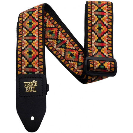 P04090 Santa Fe Ремень для гитары, полипропилен, кожаные наконечники. ERNIE BALL