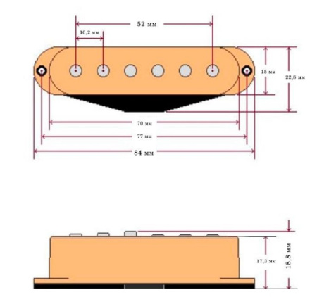 BGP401SBE True Vintage Stratocaster Комплект магнитных звукоснимателей, бежевый, Bagdasar guitars