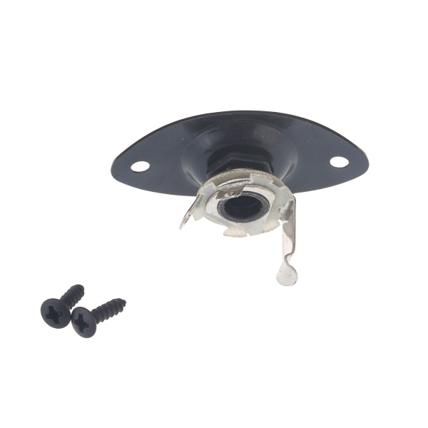 M509 Выходной разъем электрогитары с накладкой, овальный, черный, Musiclily