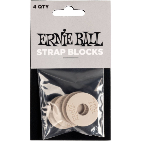 P05625 Фиксаторы ремня резиновые (стреплоки) к гитаре, серые, 4 шт. Ernie Ball