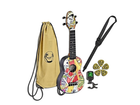 K2-EM Keiki Designer Series Укулеле сопрано, с чехлом и тюнером, Ortega