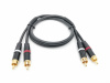 E56-2RCA-2RCA-0100-0 Кабель аудио 2хRCA-2хRCA, 1м, ZZcable