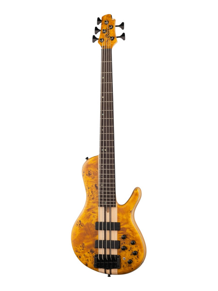 A5-Plus-SC-AOP Artisan Series Бас-гитара 5-струнная, цвет янтарь, с чехлом Cort