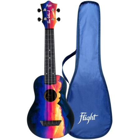 TUS EE SUNSET - укулеле Travel, подписная укулеле, пластик, чехол в комплекте, FLIGHT