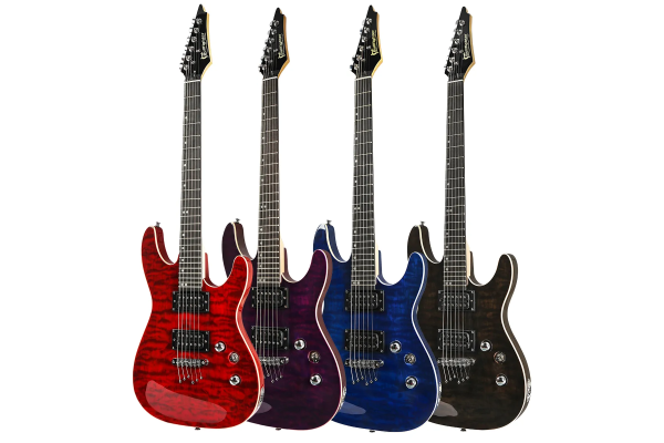 (TDN) BULLFIGHTER D-170 PRP электрогитара, цвет фиолетовый, чехол в комплекте