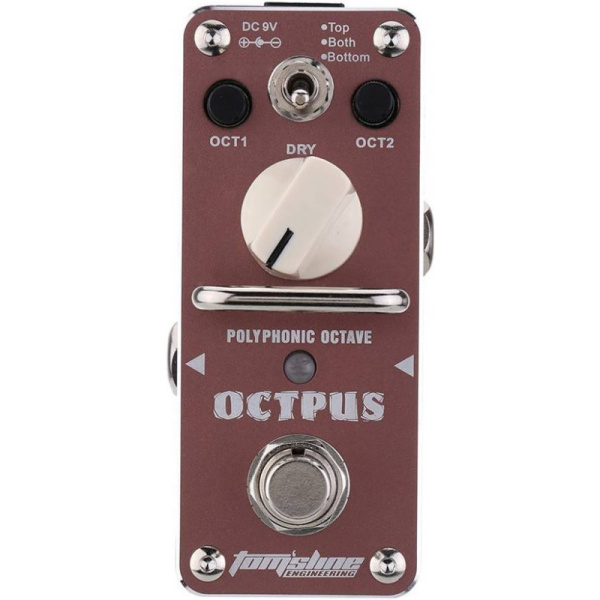AOS-3 Педаль эффектов OCTPUS Polyphonic Octave, размер mini, питание от БП 9в, TOMSLINE