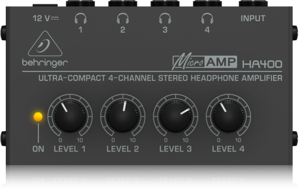 HA 400 MICROAMP Усилитель компактный 4-канальный для наушников, BEHRINGER 