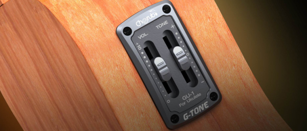 GU-1 Эквалайзер для укулеле, пассивный, врезной, однополосный, Cherub