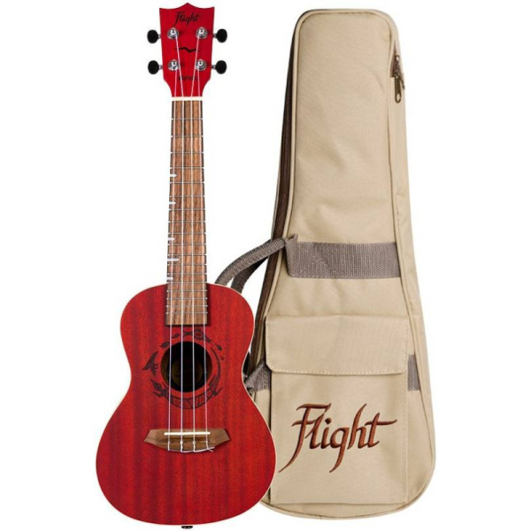 DUC380 CORAL Укулеле-концерт с чехлом. FLIGHT