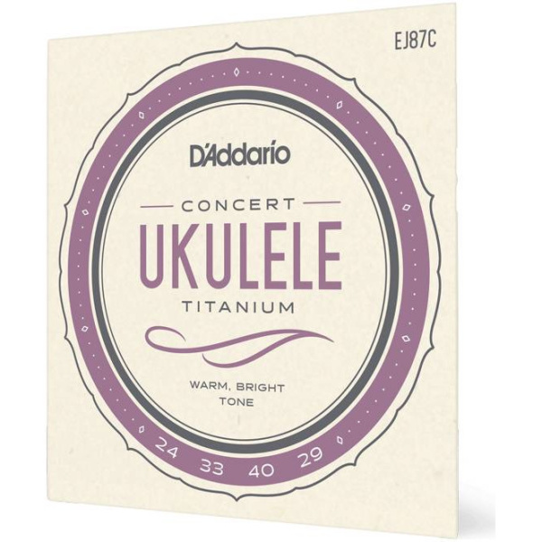 EJ87C струны для укулеле Concert, серия Titanium. D'ADDARIO 