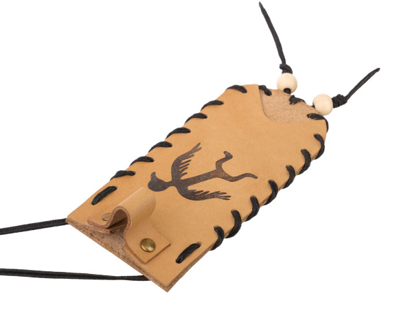 ML-105 Чехол для варгана, кожа, Хакасские варганчики
