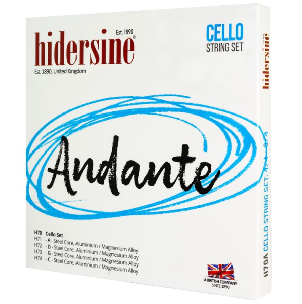 H70A Andante Комплект струн для виолончели 4/4, Hidersine