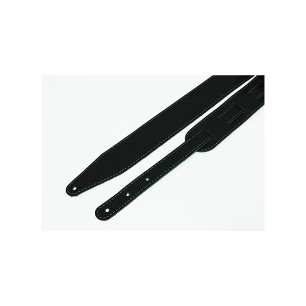 FL1110531LP Premier Ремень для гитары, кожаный, черный, отстрочка ниткой темный графит, Fidel