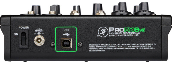 ProFX6v3 6-канальный микшер с процессором эффектов. MACKIE